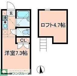 アペックス・田端 ワンルームの間取図画像