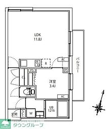 MAXIV CITY板橋区役所前 1LDKの間取図画像