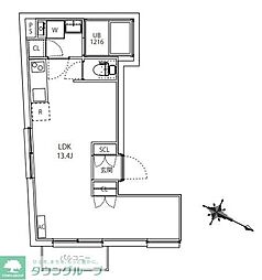 MAXIV CITY板橋区役所前 1LDKの間取図画像