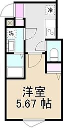 GRADUS本蓮沼 1Kの間取図画像