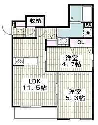 間取図画像 2LDK