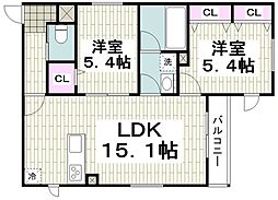 間取図画像 2LDK