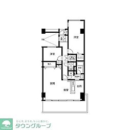 JR京浜東北・根岸線 磯子駅 徒歩1分の賃貸マンション 3階2LDKの間取り