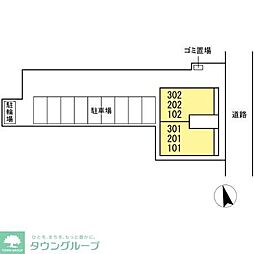 JR東海道本線 平塚駅 バス13分 大念寺前下車 徒歩2分の賃貸アパート 2階2LDKの室内