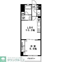 江ノ島電鉄 江ノ島駅 徒歩1分の賃貸マンション 4階1LDKの間取り