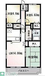 エーデルハイム湘南 3LDKの間取図画像