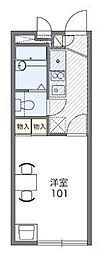 レオパレスヴェルドミール 1Kの間取図画像