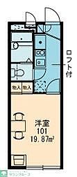 レオパレス湘南茅ヶ崎 1Kの間取図画像