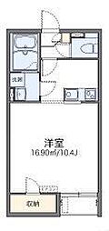 レオネクスト大 1Kの間取図画像