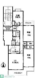 サニータウン茅ヶ崎2号棟 3LDKの間取図画像