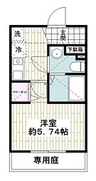 レベアス片瀬江の島WEST 1Kの間取図画像