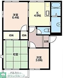 ルミエール湘南A 3Kの間取図画像
