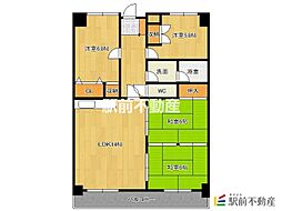 豊国筑紫野スカイマンション 4LDKの間取図画像