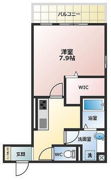 プレミール甲子園 ｜兵庫県西宮市甲子園町(賃貸アパート1R・2階・31.56㎡)の写真 その2