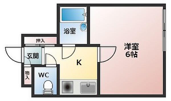 ホワイエ甲子園 ｜兵庫県西宮市甲子園口2丁目(賃貸マンション1K・3階・18.00㎡)の写真 その2