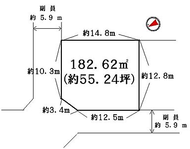 区画図:建築条件なし♪ 区画図:建築条件なし♪