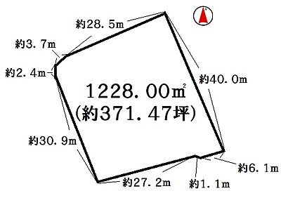 区画図：敷地面積約371坪♪