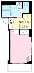 京急本線 平和島駅 徒歩7分の賃貸マンション 2階1Kの間取り