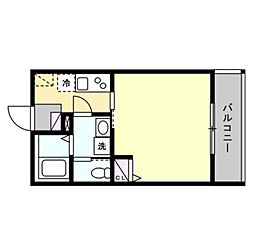 京急大師線 小島新田駅 徒歩10分の賃貸アパート 3階1Kの間取り