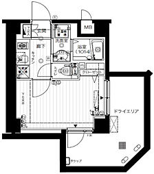 都営浅草線 馬込駅 徒歩5分の賃貸マンション 1階1Kの間取り