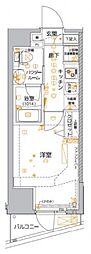 クレイシア品川東大井 1Kの間取図画像