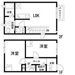 ヴァンヴェール 2LDKの間取図画像
