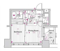 ガーラ・プレシャス川崎西口 1DKの間取図画像