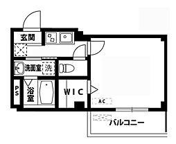 メルベージュ 1Kの間取図画像