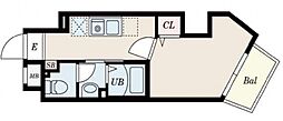 CourtTower新横浜 1Kの間取図画像