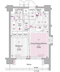 グランド・ガーラ大森2 1LDKの間取図画像