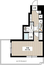 ジーベック池上2 1Kの間取図画像