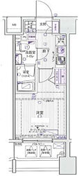 ザ・ヴァレッシア蒲田シティ 1Kの間取図画像