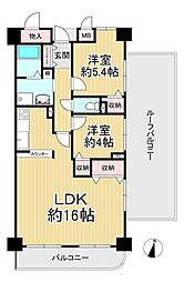 ロイヤルシャトー交野 2LDKの間取図画像