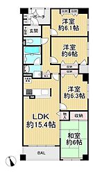 ライラ交野 4LDKの間取図画像