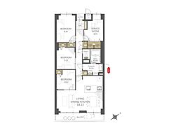ライオンズマンション京成大久保第2 3SLDKの間取図画像