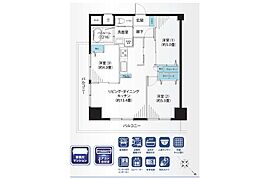 ダイアパレス鶴見第2 3LDKの間取図画像