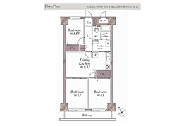朝日プラザ神之木公園 3LDKの間取図画像