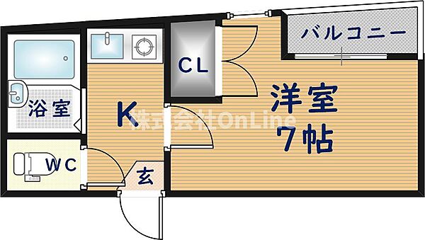 エバーグリーン布施 ｜大阪府東大阪市長堂2丁目(賃貸マンション1K・3階・22.40㎡)の写真 その2