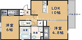 グレースD棟  ｜ 大阪府東大阪市若江南町4丁目（賃貸アパート2LDK・2階・53.79㎡） その2