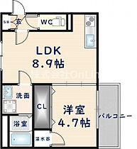 GRANDIR衣摺  ｜ 大阪府東大阪市衣摺3丁目（賃貸アパート1LDK・1階・32.60㎡） その2