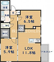 CHERI  ｜ 大阪府東大阪市若江東町2丁目（賃貸アパート2LDK・2階・53.73㎡） その2