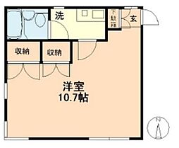 メゾンドロワール 1階1Kの間取り
