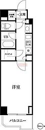 ルーブル桜新町 5階1Kの間取り