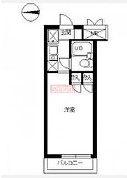 東急世田谷線 上町駅 徒歩2分の賃貸マンション 3階ワンルームの間取り