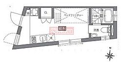 グランレジデンス駒沢大学Ｓ 1階ワンルームの間取り