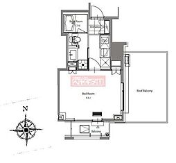 ＨＦ青葉台レジデンス 8階1Kの間取り