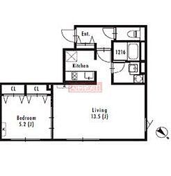 ＧＲＡＮ　ＰＡＳＥＯ　中目黒　Ｅａｓｔ 1階1LDKの間取り