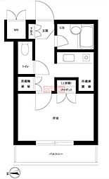 ルーブル三軒茶屋II 3階1Kの間取り