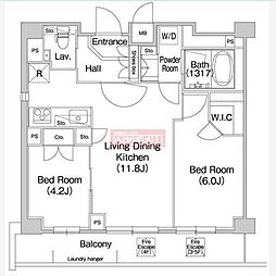 COMFORIA駒場 2LDKの間取図画像