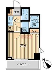 Aden駒沢大学 1Kの間取図画像
